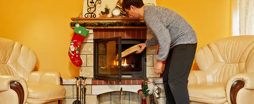 Rusted Metal Fireplace Restoration in North Ogden, Utah